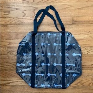 Medium Key Print Canvas Duffel Bag